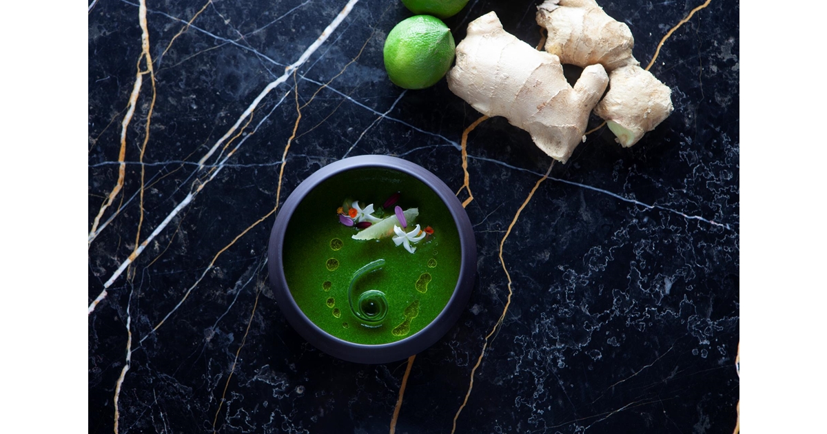 Cucumber gazpacho and fennel foam | Marlene®
